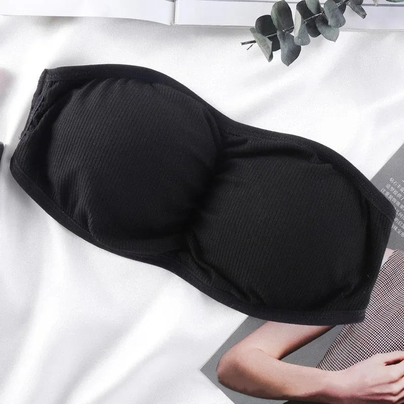 Women's Strapless Wireless Paded Push-Up Bra