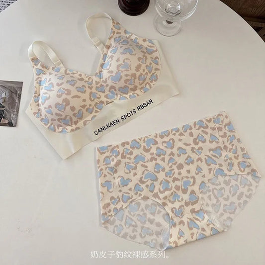 Ultra Stretch Leopard Pattern Intimate Set