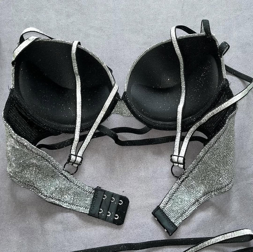 GlitterGlow sparkling Lingerie Set