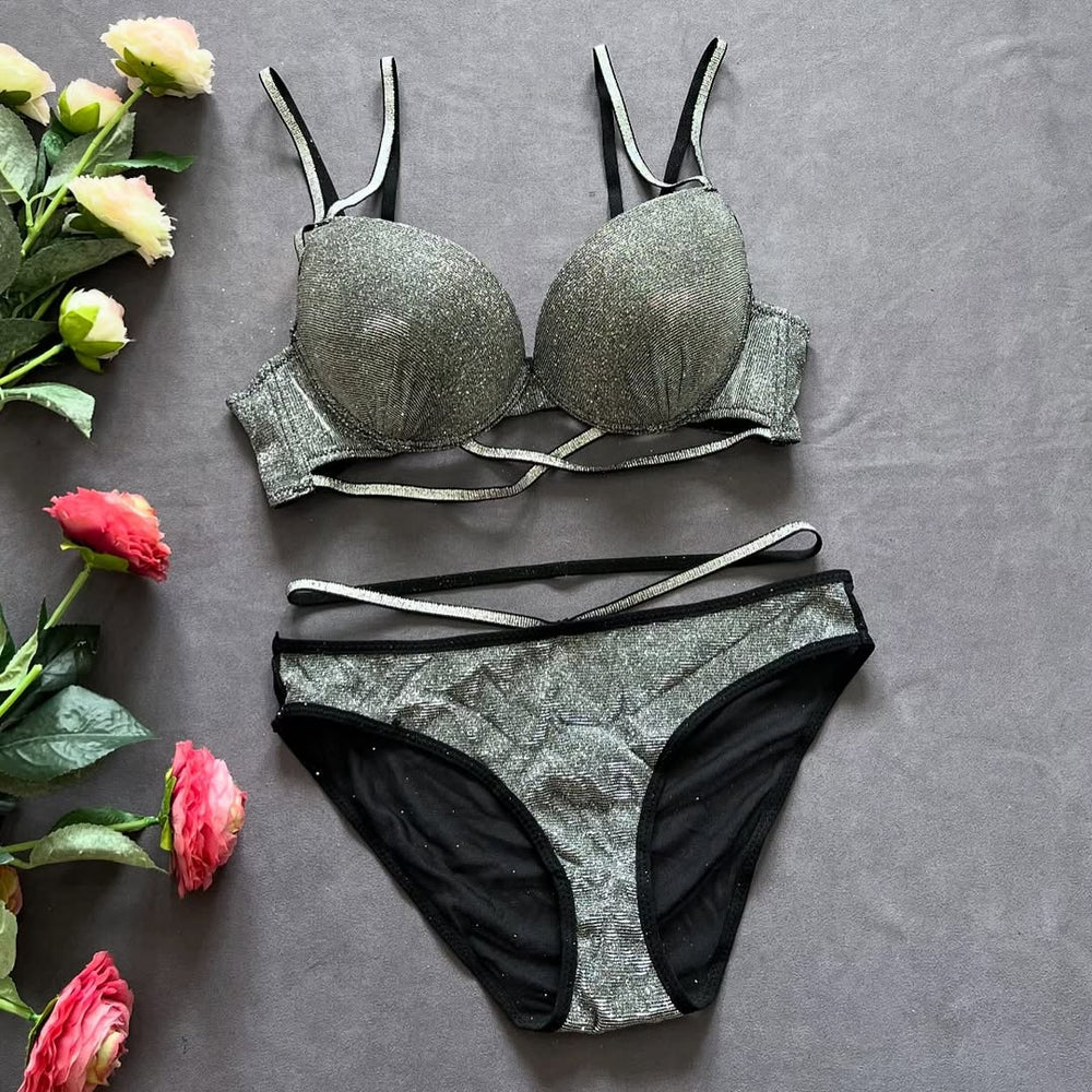 GlitterGlow sparkling Lingerie Set