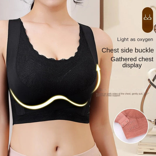 Breast Support Side Buckle Push Up Bra