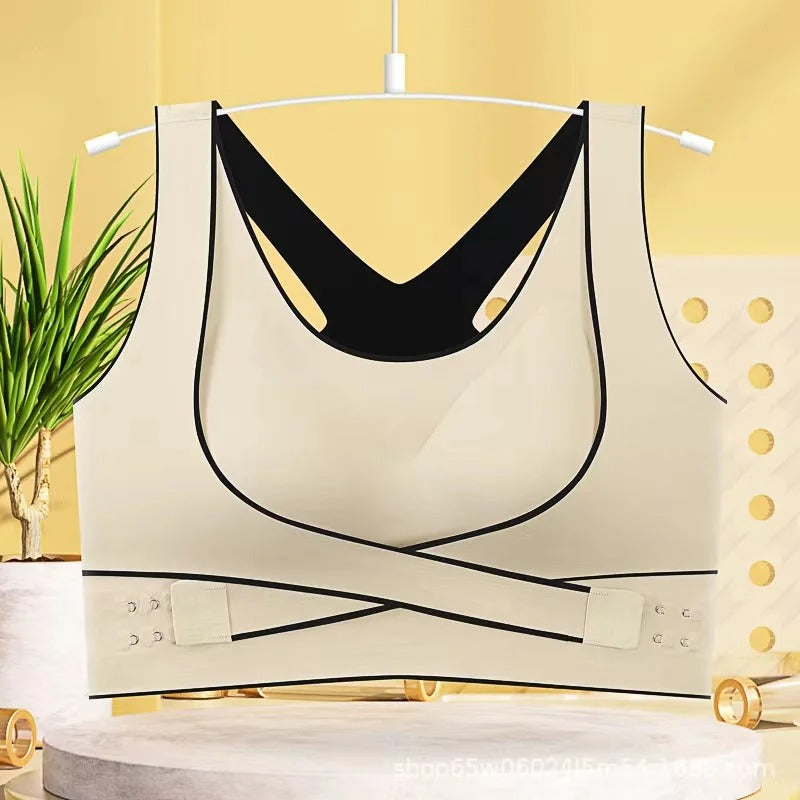 Side Buckle Front Cross Support Bra