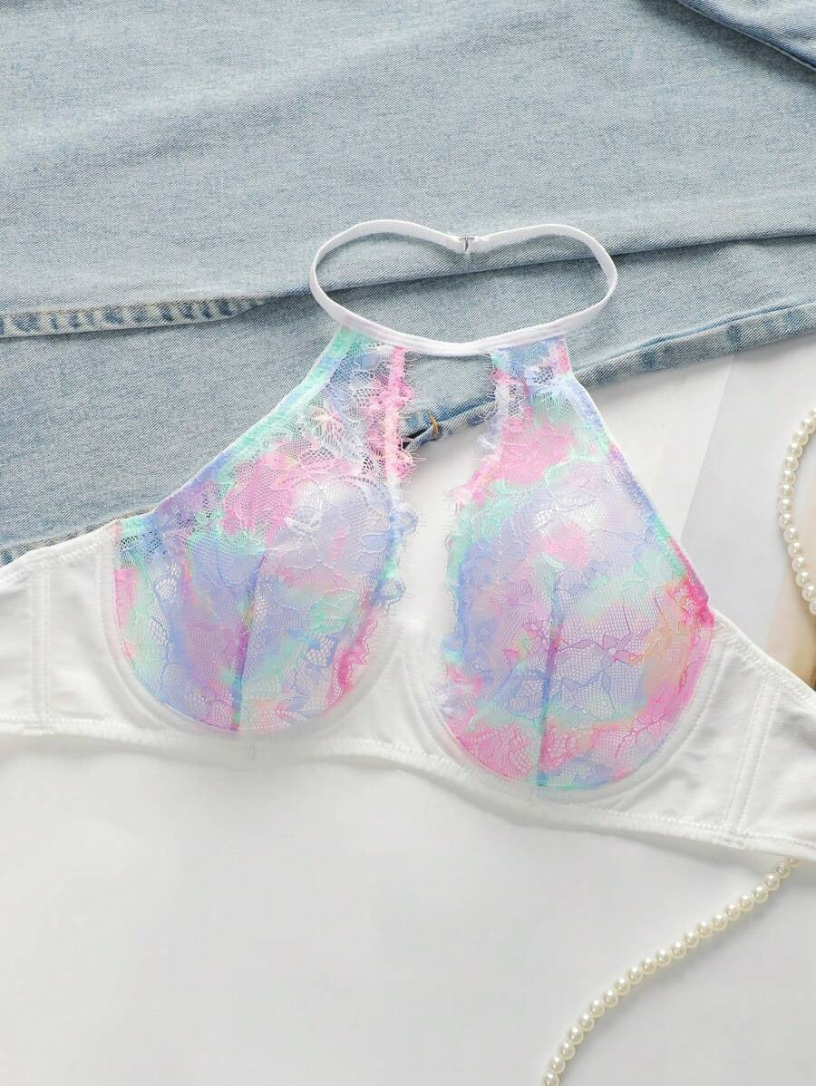Rainbow Lace Non Padded Bra Set