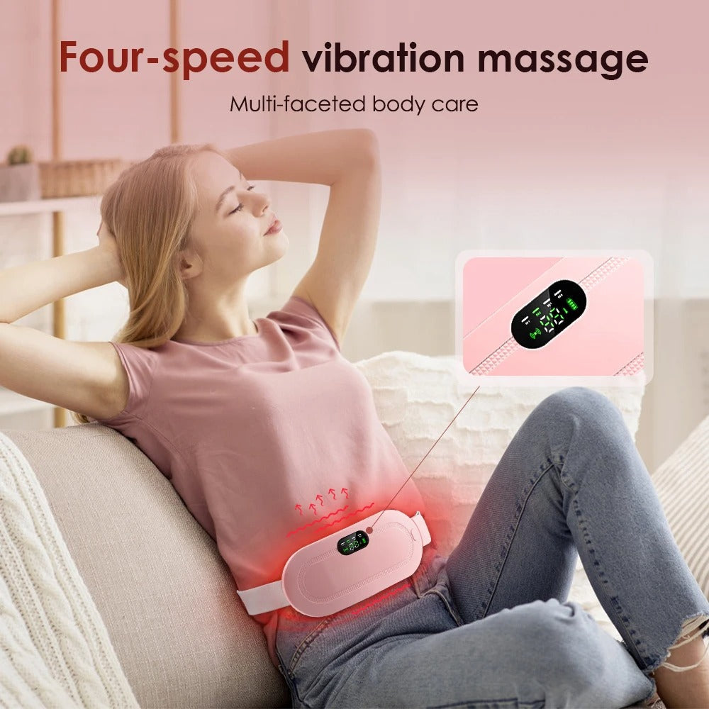 Period Cramp Relief Electric Heating Belt Massager