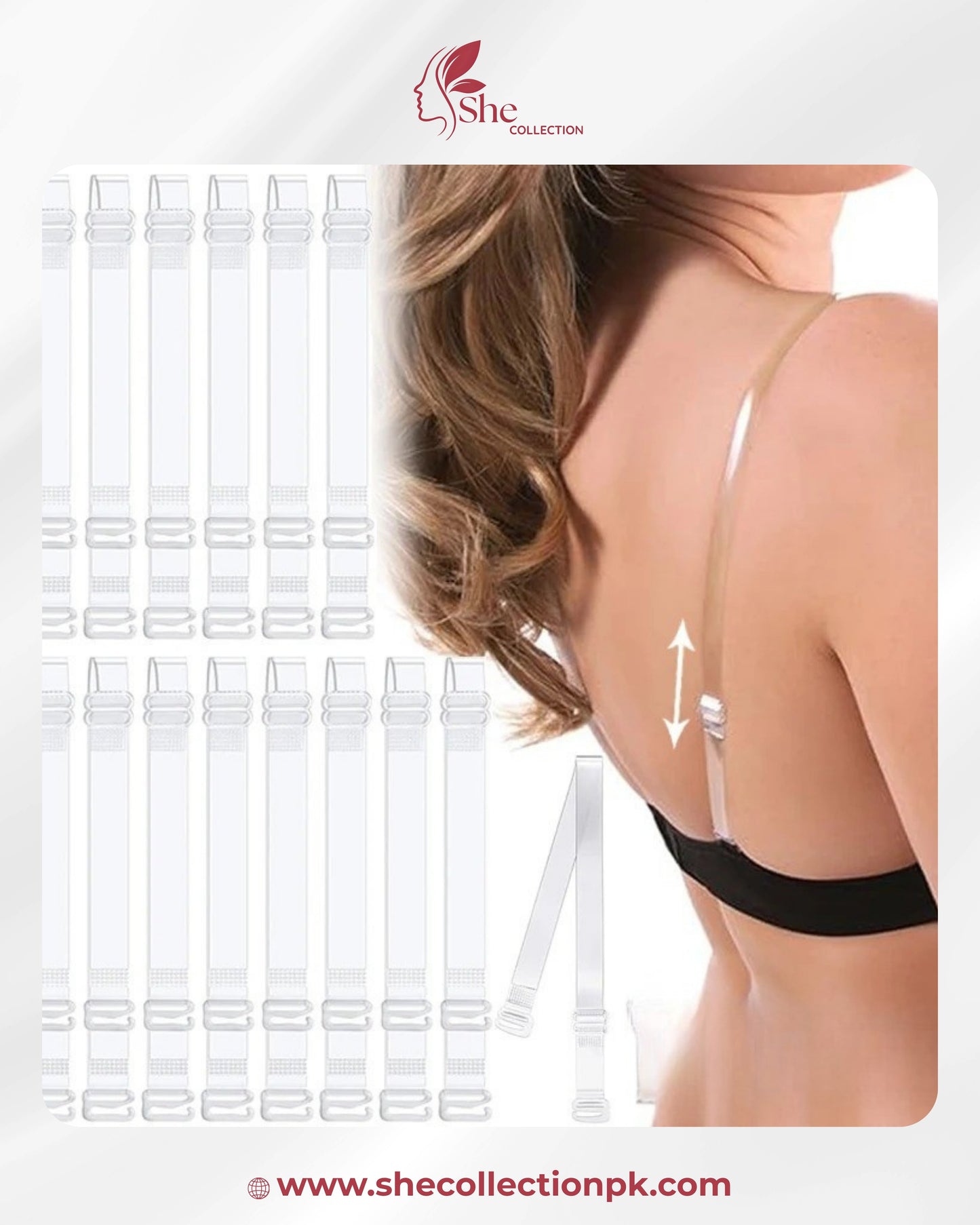 Transparent Bra Straps Invisible Anti Slip Adjustable Shoulder Strap