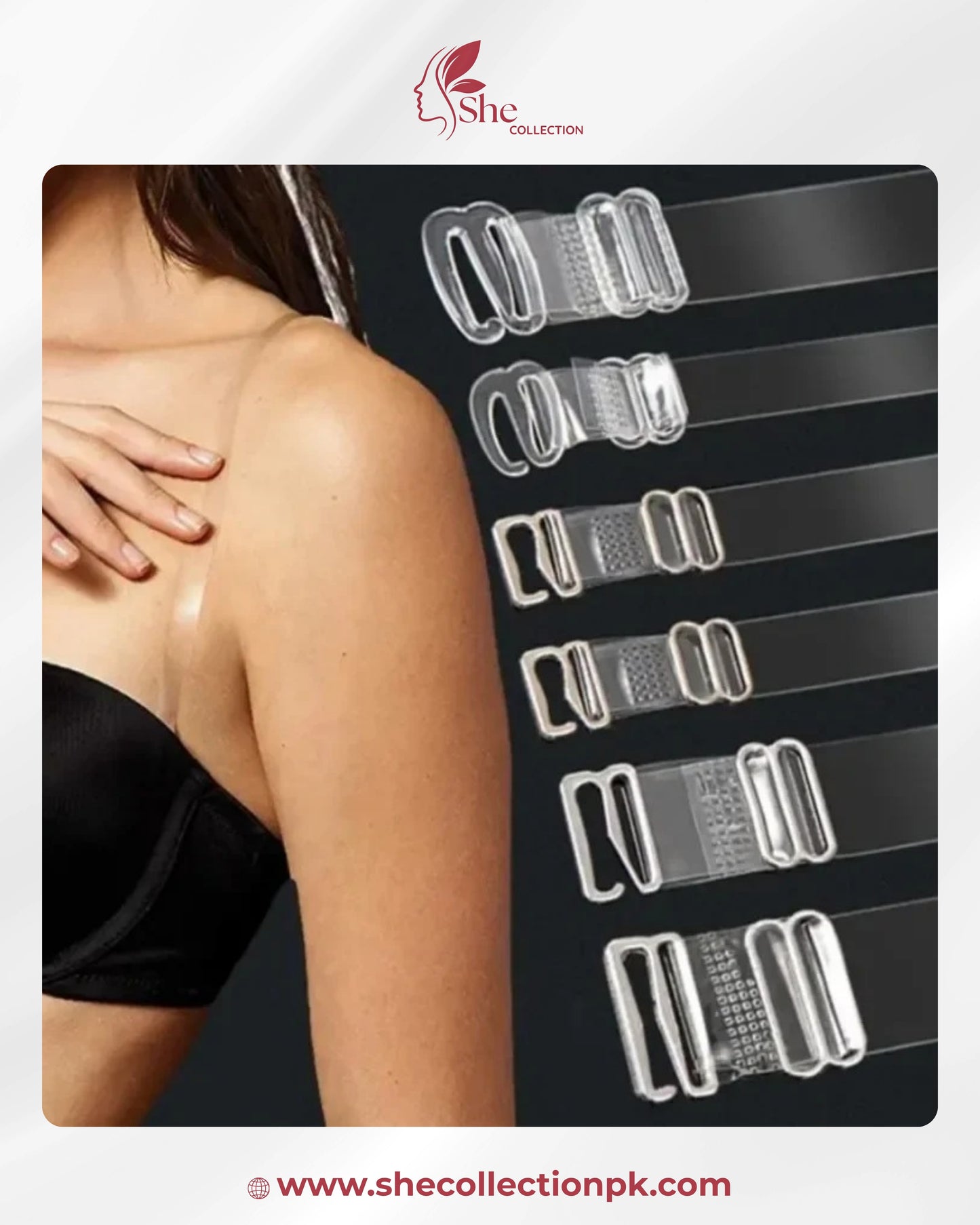 Transparent Bra Straps Invisible Anti Slip Adjustable Shoulder Strap