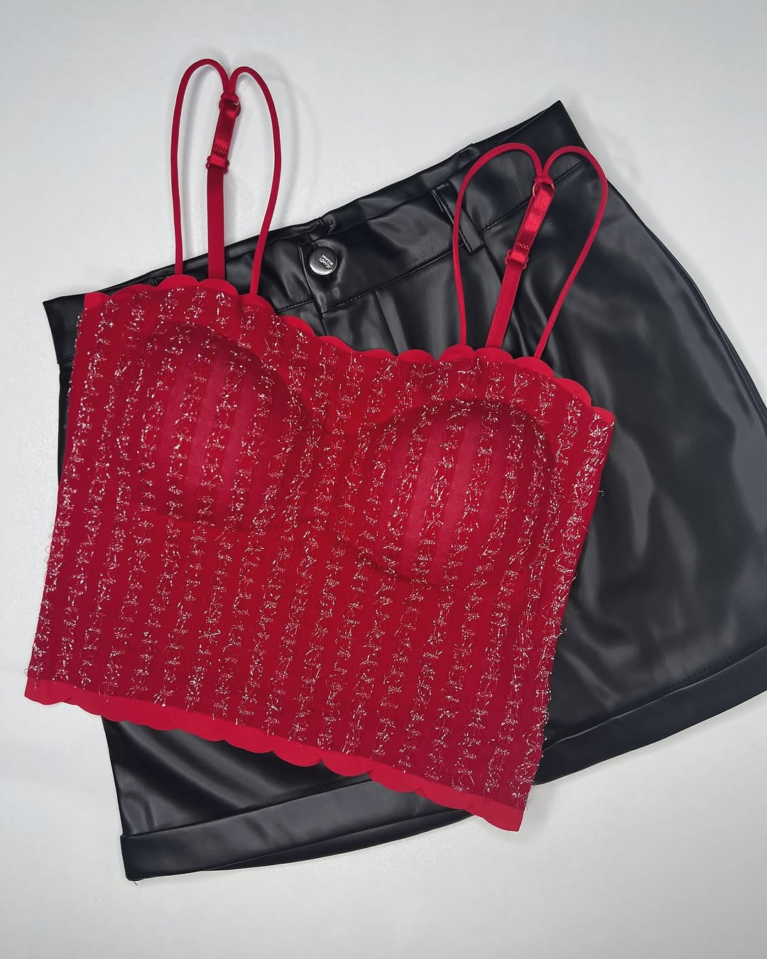 Shimmer Lace Strappy Camisole Top – Stylish Crop Cami