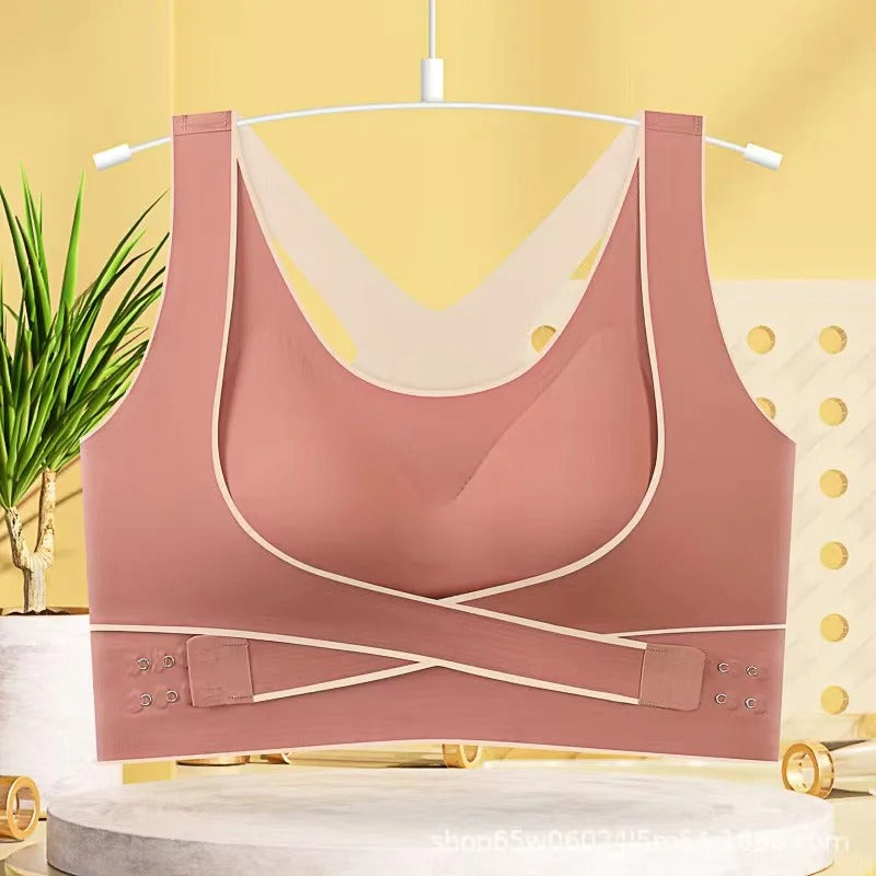Side Buckle Front Cross Support Bra