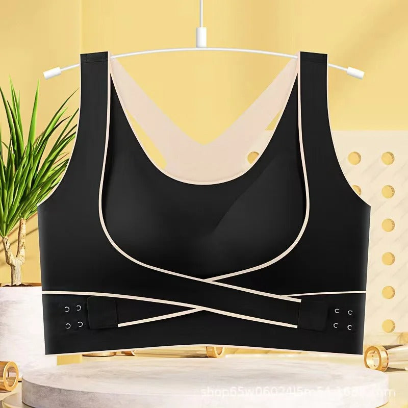 Side Buckle Front Cross Support Bra