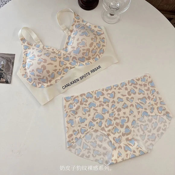 Ultra Stretch Leopard Pattern Intimate Set
