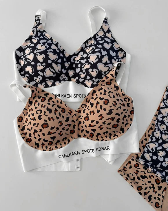 Ultra Stretch Leopard Pattern Intimate Set