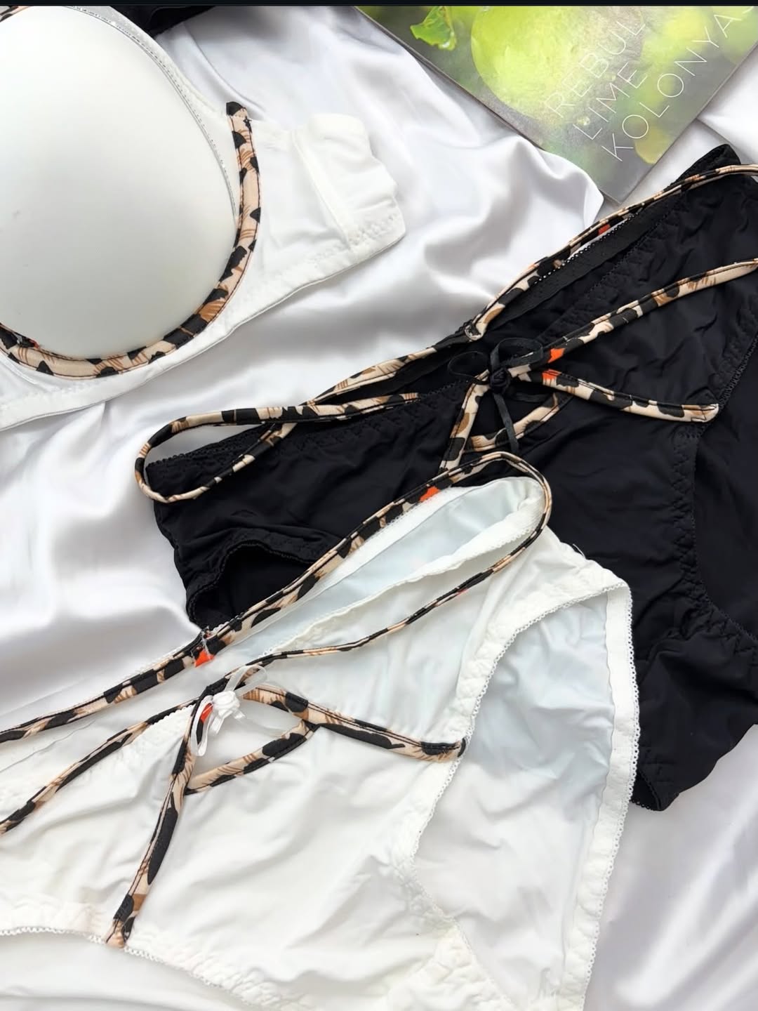 Wild Glam Leopard Print Lingerie Set
