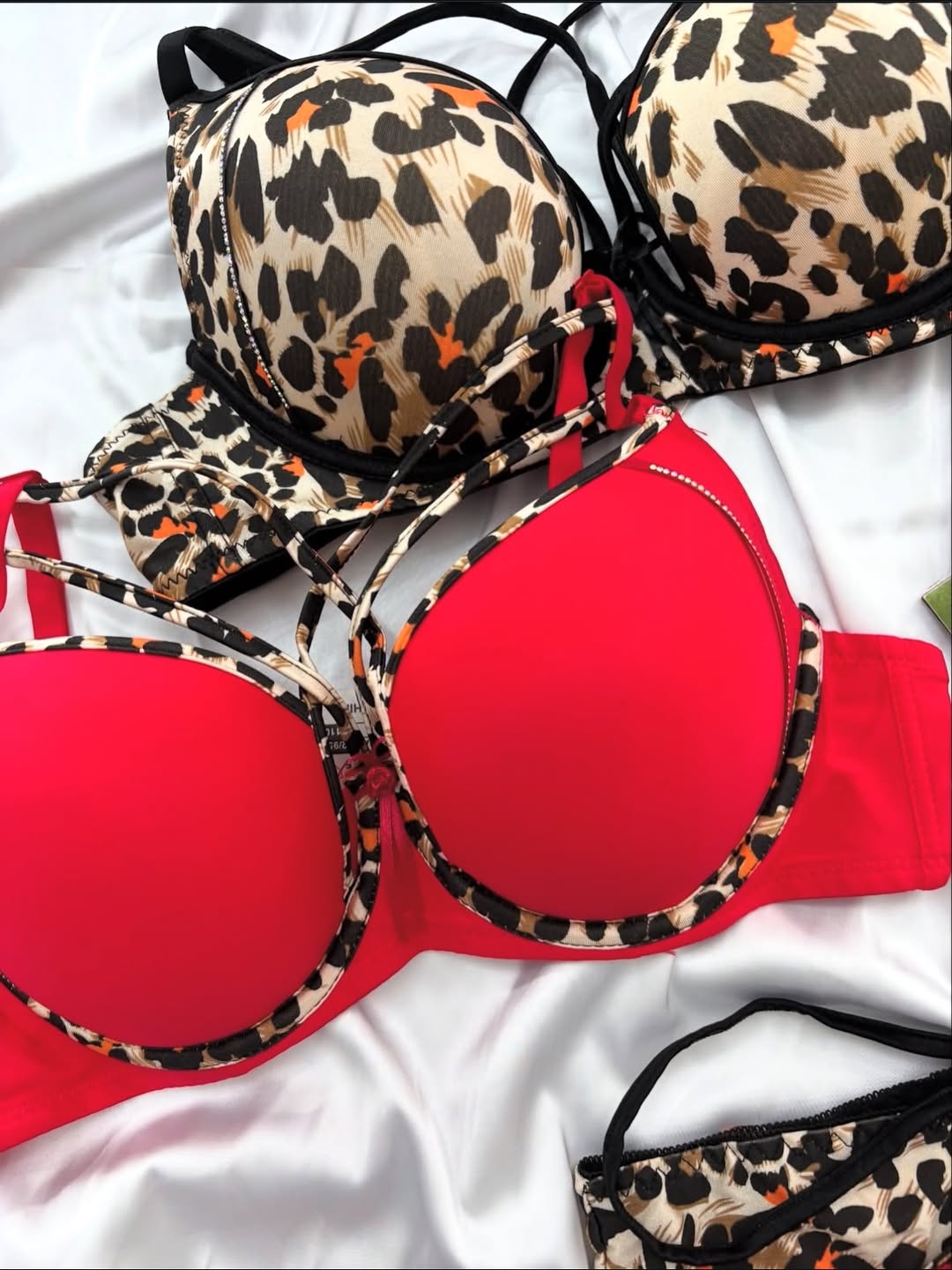 Wild Glam Leopard Print Lingerie Set