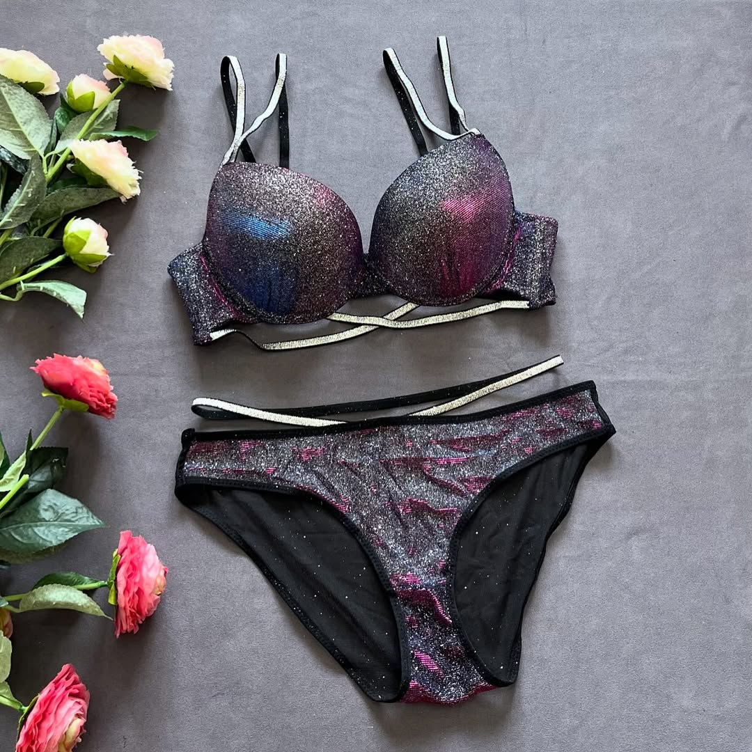 GlitterGlow sparkling  Lingerie Set