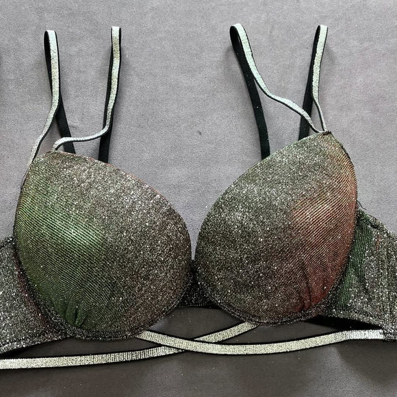 GlitterGlow sparkling Lingerie Set