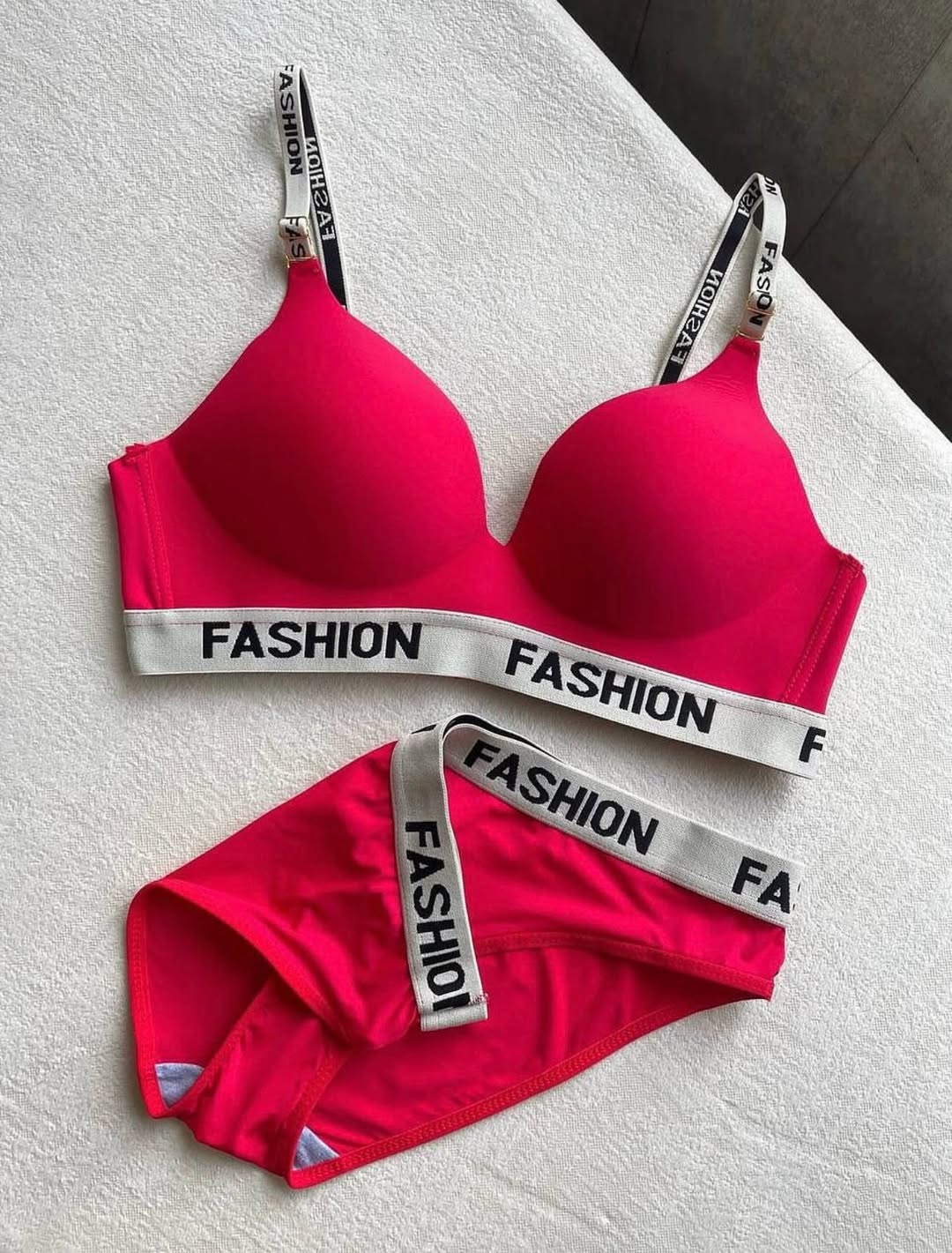 Ultra-Comfort Fashion Strap Padded Bra & Panty Set
