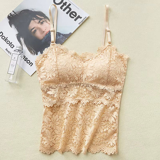 Floral Lace Non-wire Adjust Straps Camisole