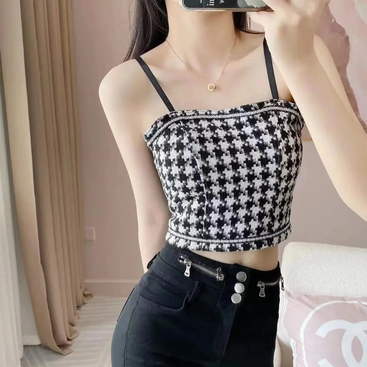 Trim Halter Vest Women's camisole Top