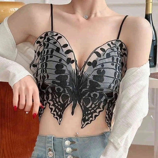 Butterfly Embroidery Lace Bra