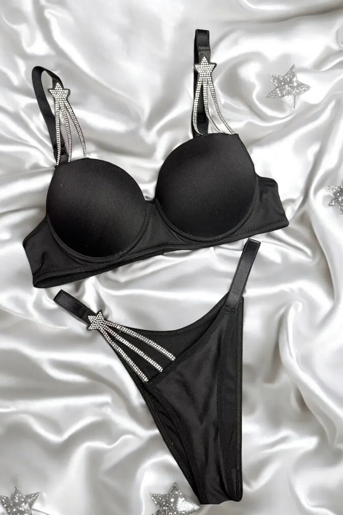 Starstrucks Rhinestone Padded Victoria Bra Set (Bra & Panty)