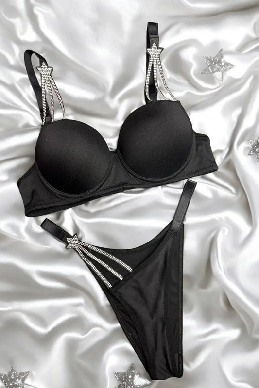 Starstrucks Rhinestone Padded Victoria Bra Set (Bra & Panty)
