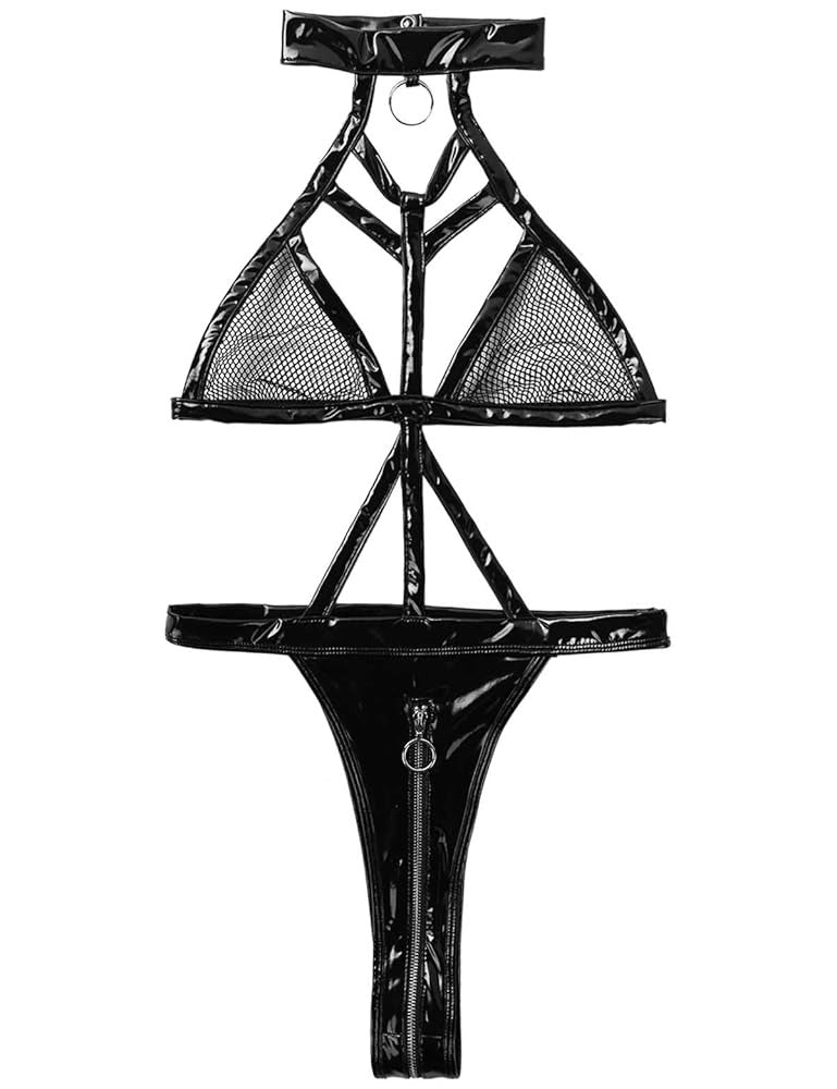 Body Strap Lingerie Set – Chain Details & Cuffs