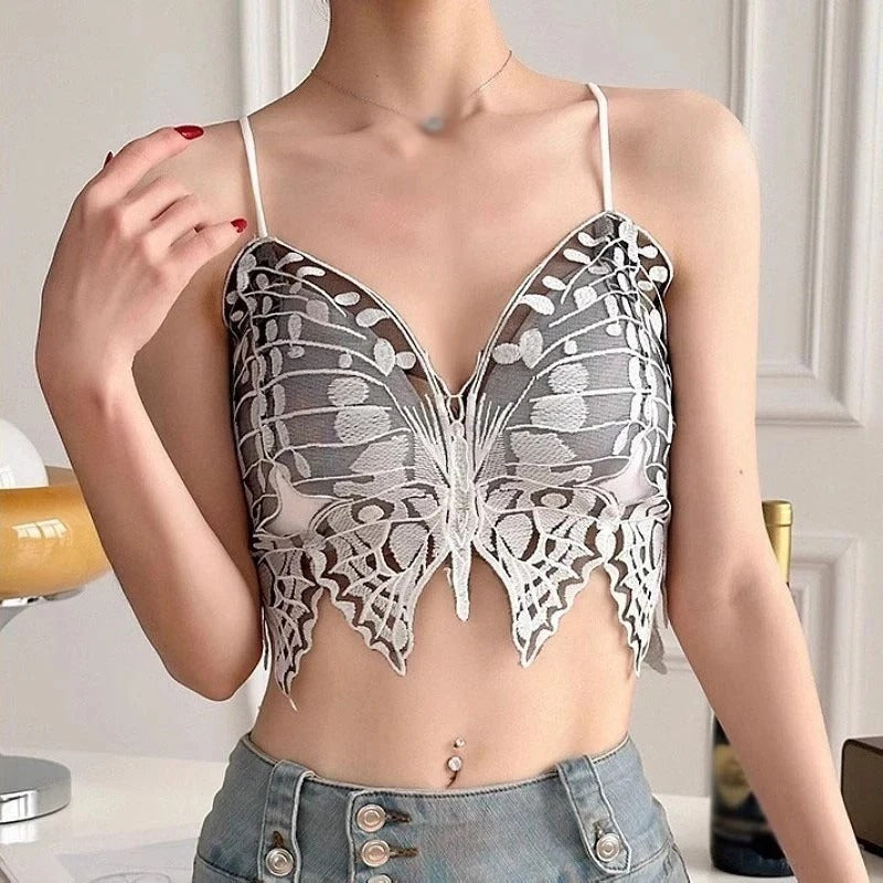 Butterfly Embroidery Lace Bra