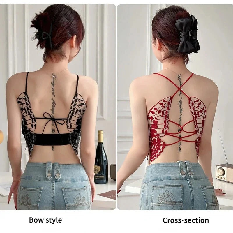 Butterfly Embroidery Lace Bra
