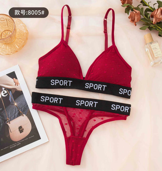 Sports Bra set with thong panty