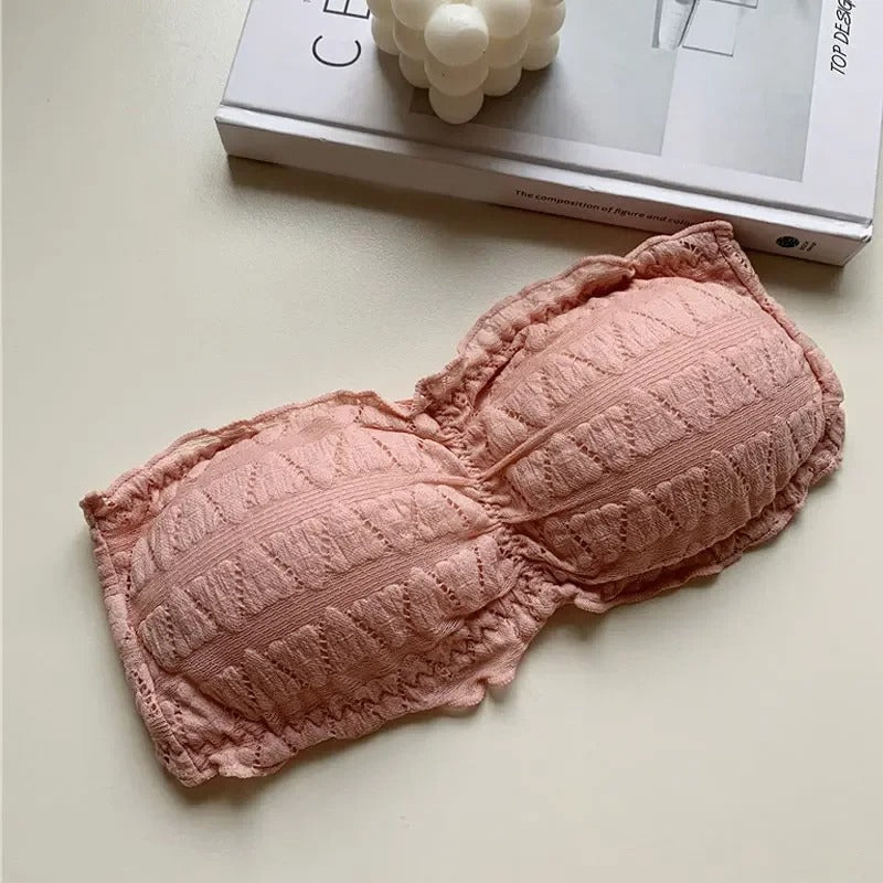 Strapless Crocodile Style Bra With BACK Hook