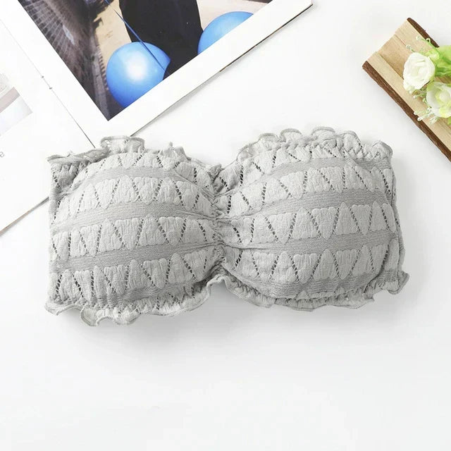 Strapless Crocodile Style Bra With BACK Hook