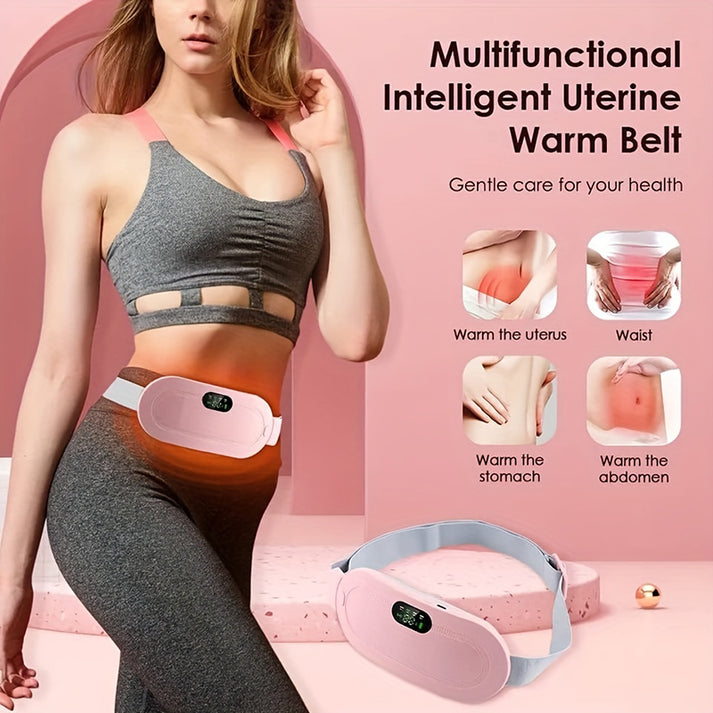 Periods Heating Pad Waist Vibration Massage Device for Cramps Period Pain Relief