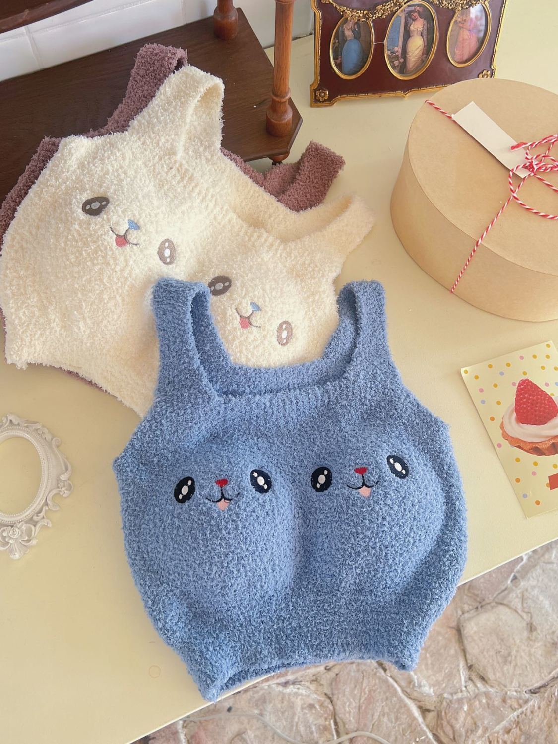 Cute Fuzzy Bunny Face Padded Bra – Ultra Soft & Comfy