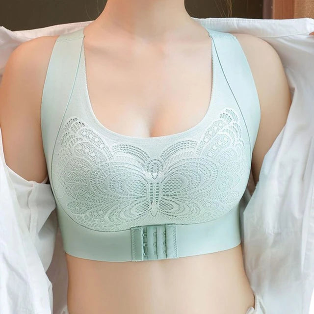 Breast Support Butterfly Front Buckle Push Up Bra