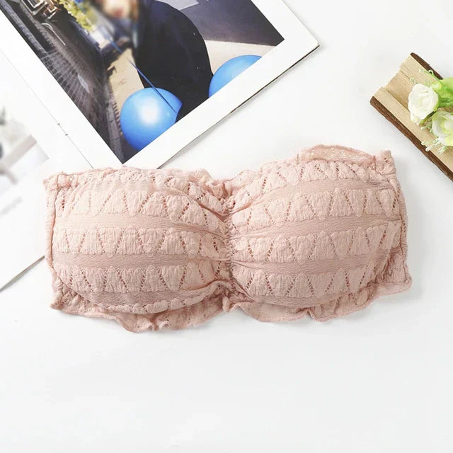 Strapless Crocodile Style Bra With BACK Hook