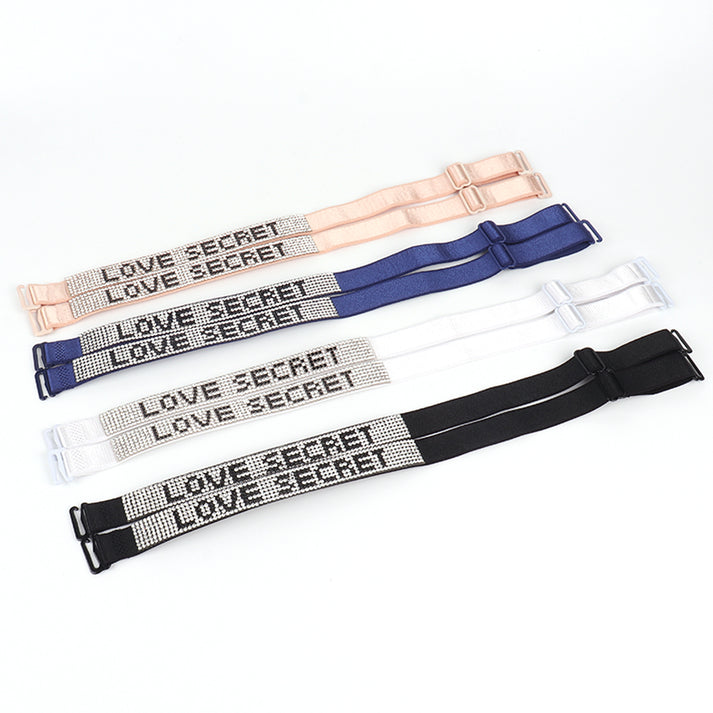Love Secret multi-color rhinestone shoulder strap bra shoulder strap